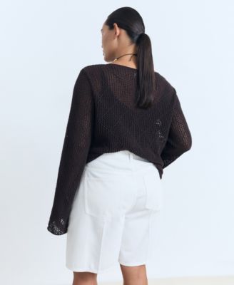 Women's Straight-Fit High-Waist Bermuda Shorts