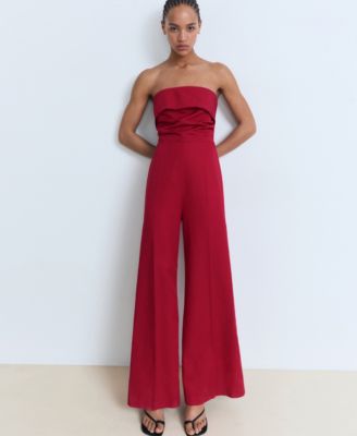 Women's Long Strapless Jumpsuit