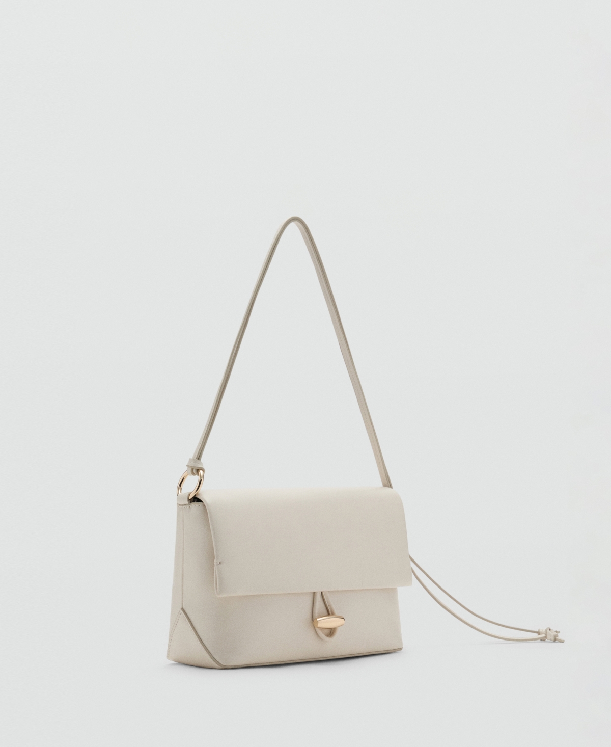 Mango Women's Strap Shoulder Bag In White