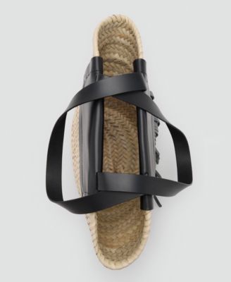 Women's Leather Fringes Natural Fiber Handbag