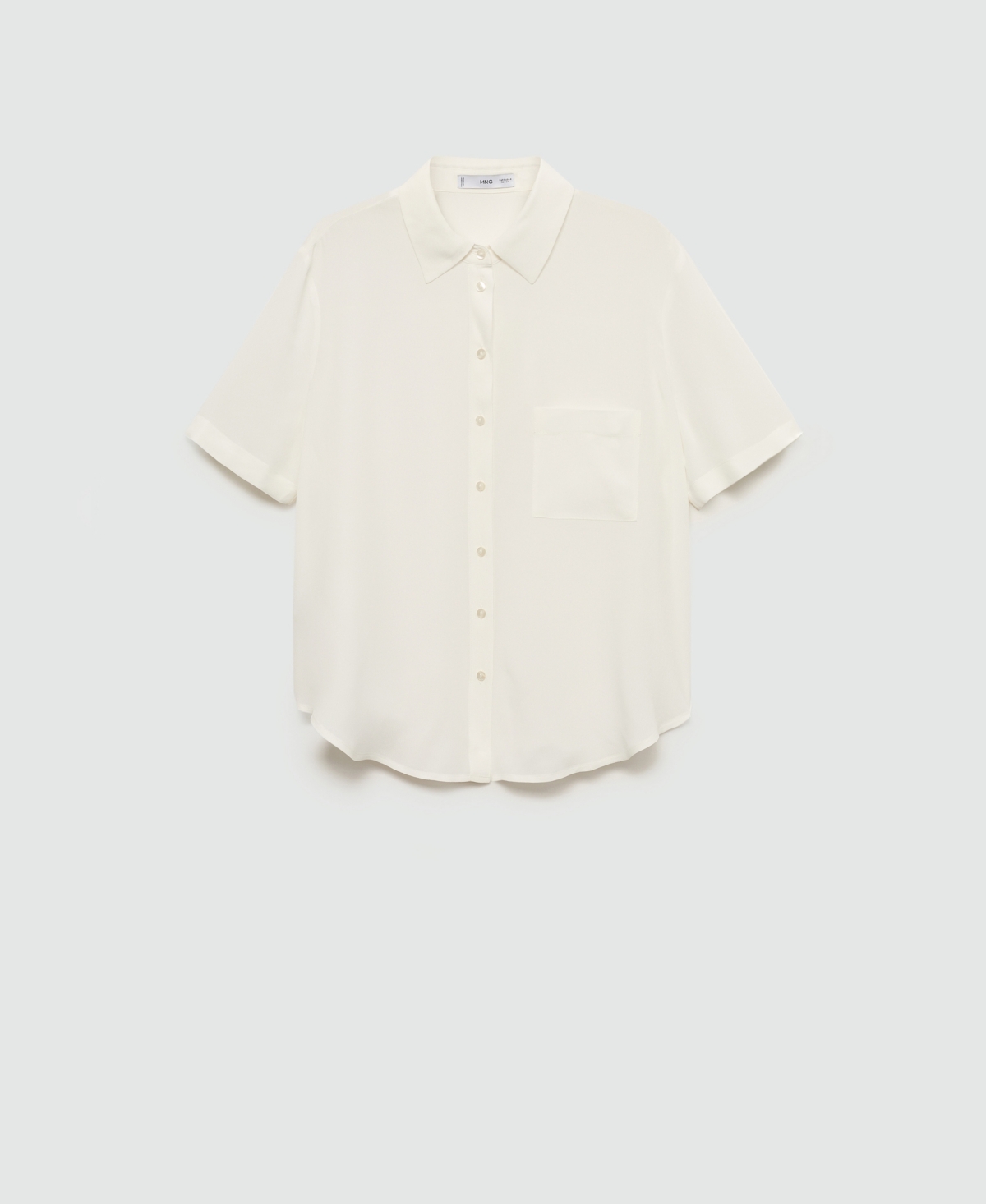 Mango Women's Short Sleeve Shirt In White