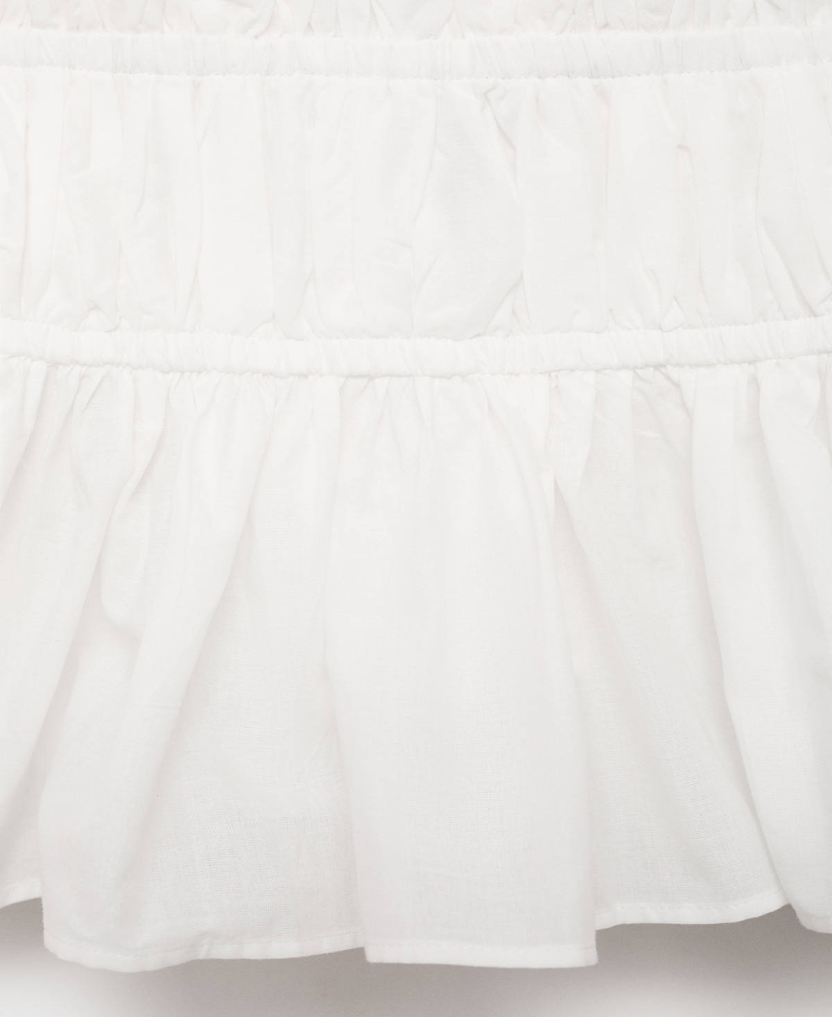 Mango Peplum Cotton Halter Top In White