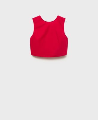 Women's Back Bowtie Crop Top