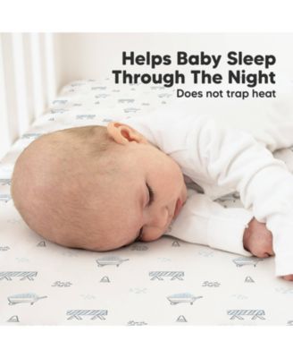 2pk Soothe Fitted Crib Sheets Neutral, Baby Crib Sheets, Fits Standard Nursery Baby Mattress