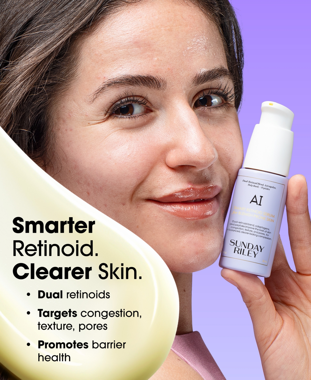 Sunday Riley Ai Smart Retinoid Serum For Blemish-prone Skin, 1 Oz. In Transparent