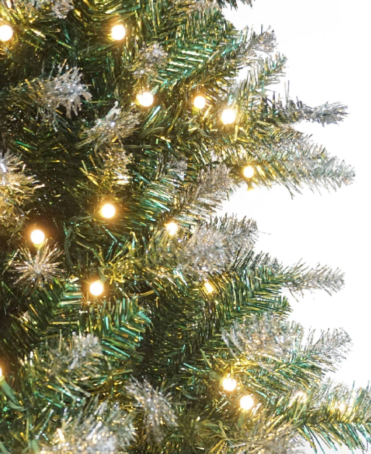Puleo 7.5 Ft. Pre-lit Glistening Acadia Spruce Artificial Christmas Tree In Green