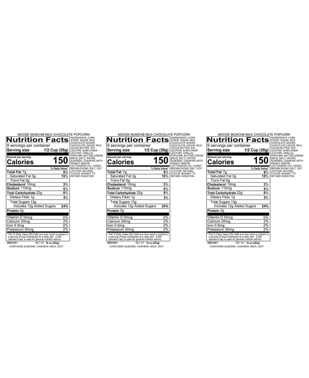 Harry & David Milk Chocolate Moose Munch Gable Boxes, 3 Pack In Multi
