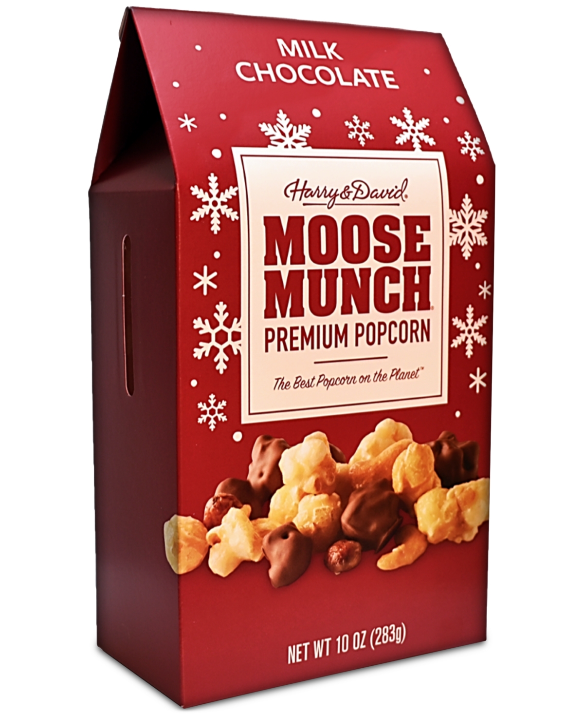 Harry & David Milk Chocolate Moose Munch Gable Box, 10-oz. In Transparent