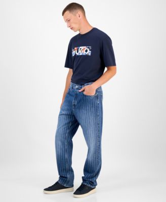 Men's Nate Faded Stripe Cotton Jeans