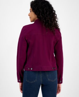 Women's Classic Relaxed Denim Trucker Jacket, Created for Macy's