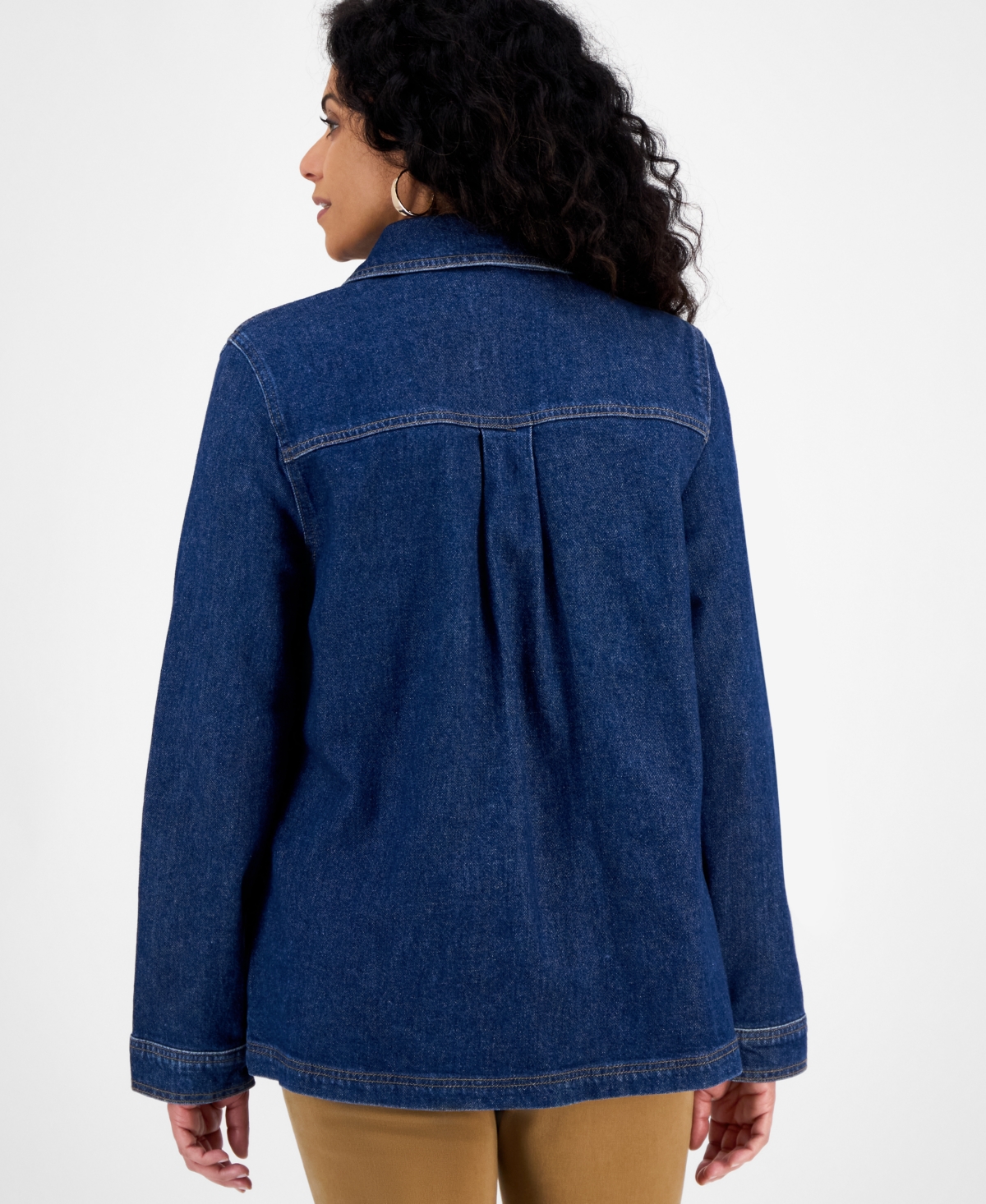 Style & Co Petite Denim Garden Jacket, Macy's Exclusive In Blue