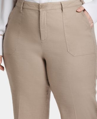 Plus Size Wide Leg Cargo Capri Pants