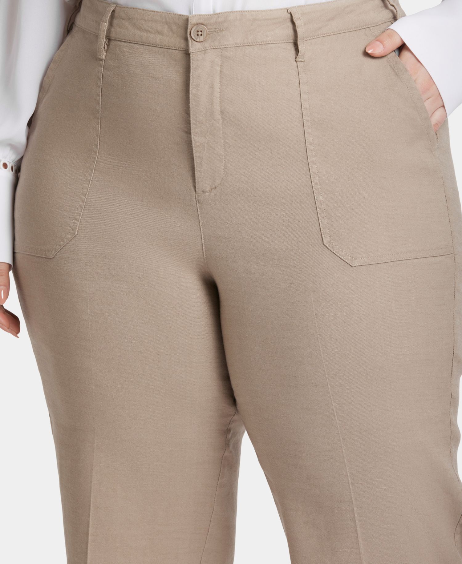 Plus Size Wide Leg Cargo Capri Pants