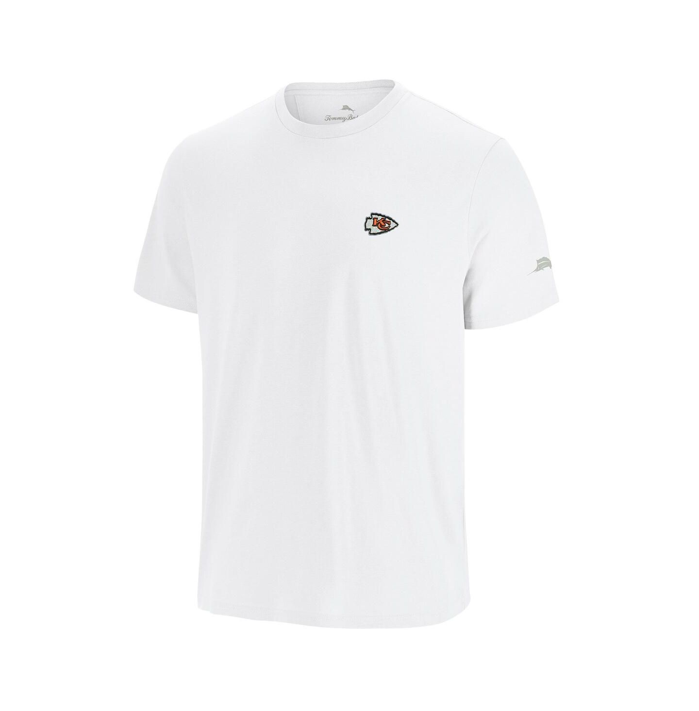 Мужская футболка Tommy Bahama White Kansas City Chiefs Sport Torch down Graphic — фото 2