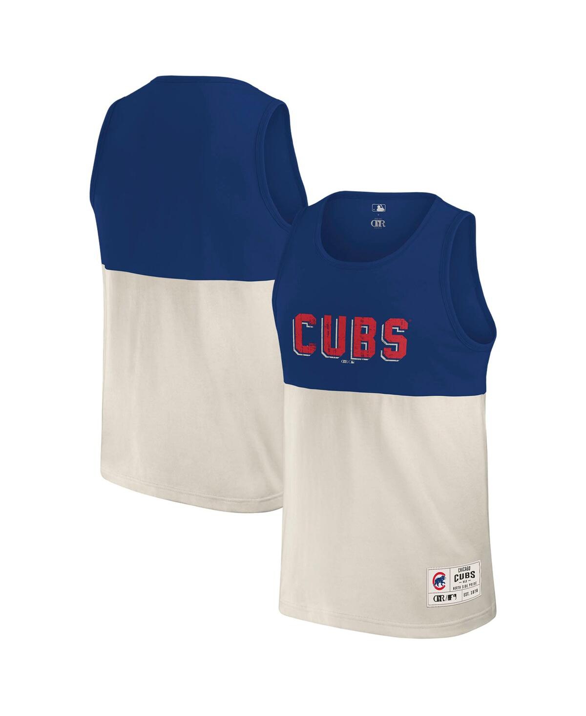 Darius Rucker Collection by Fanatics Men's Royal/Cream Chicago Cubs Color block Tank Top - Royal, Cream