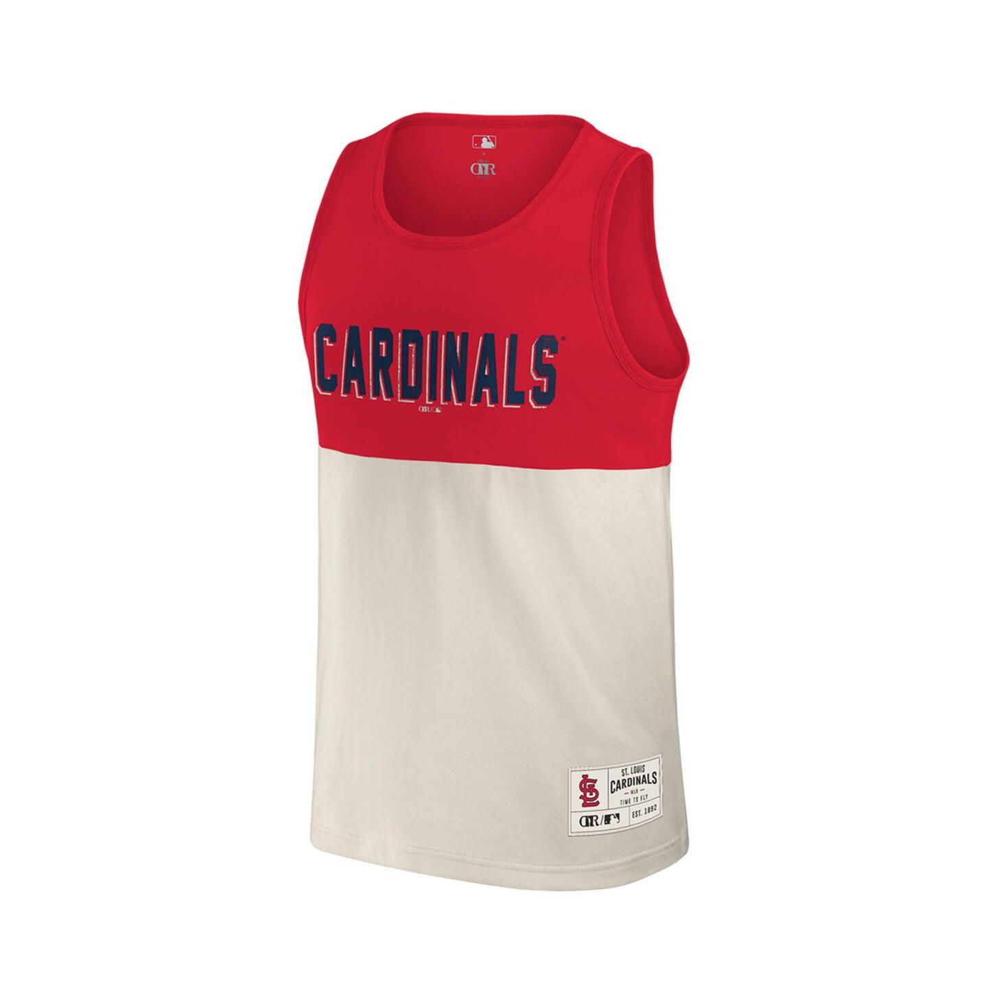 Мужской топ Fanatics Darius Rucker Collection by Red/Cream St. Louis Cardinals Color Block — фото 2