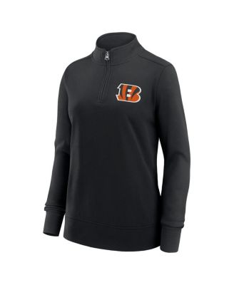Women's Black Cincinnati Bengals Velocity Quarter-Zip Jacket