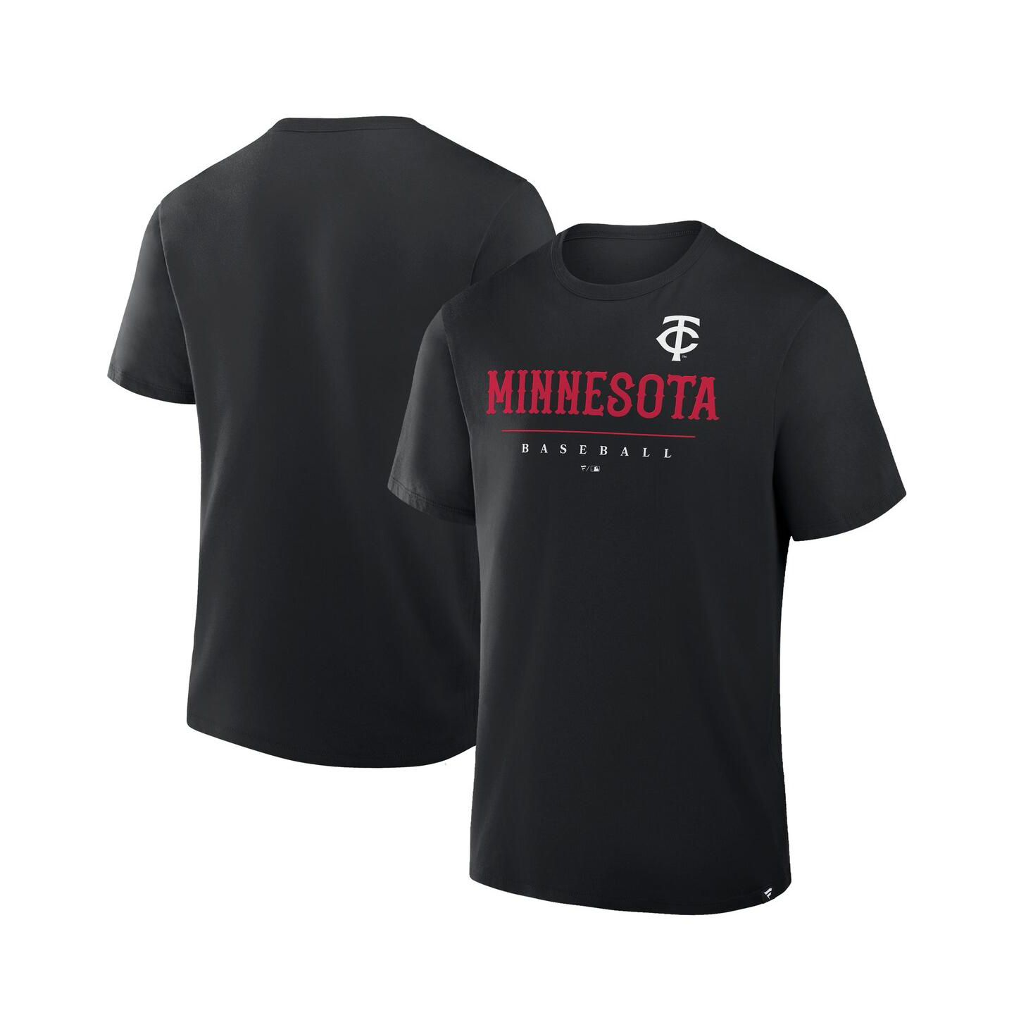 Мужская футболка Fanatics Black Minnesota Twins Color Pop Legacy Clubhouse — фото 1