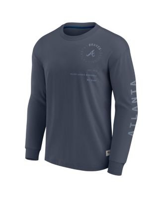 Men's Blue Atlanta Braves Elements Future Ground Tonal Info Long Sleeve T-Shirt