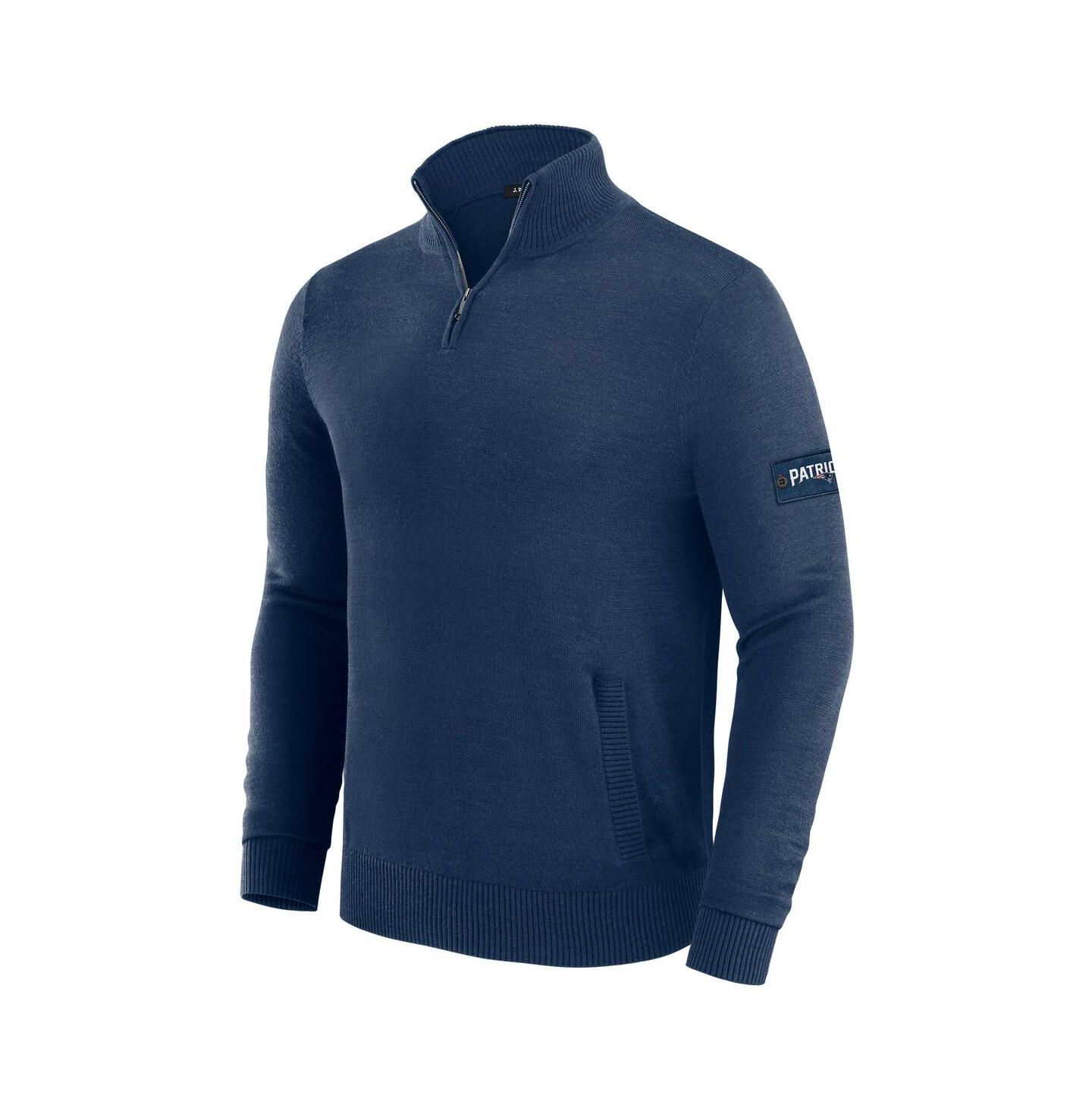 Мужской свитер J. Palmer Navy New England Patriots Franchise Quarter-Zip — фото 2