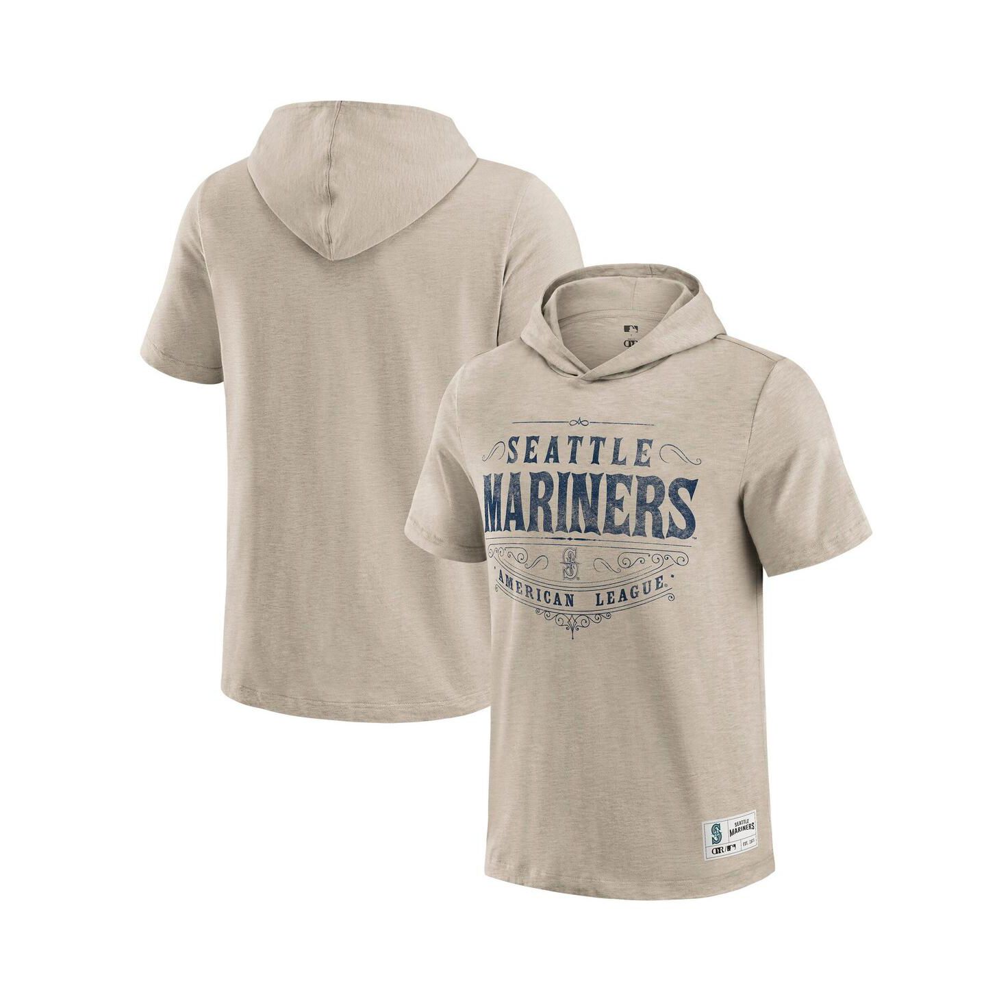 Мужская футболка Fanatics Darius Rucker Collection by Tan Seattle Mariners Hooded — фото 1