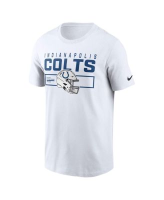 Men's White Indianapolis Colts Primetime Helmet Essential T-Shirt