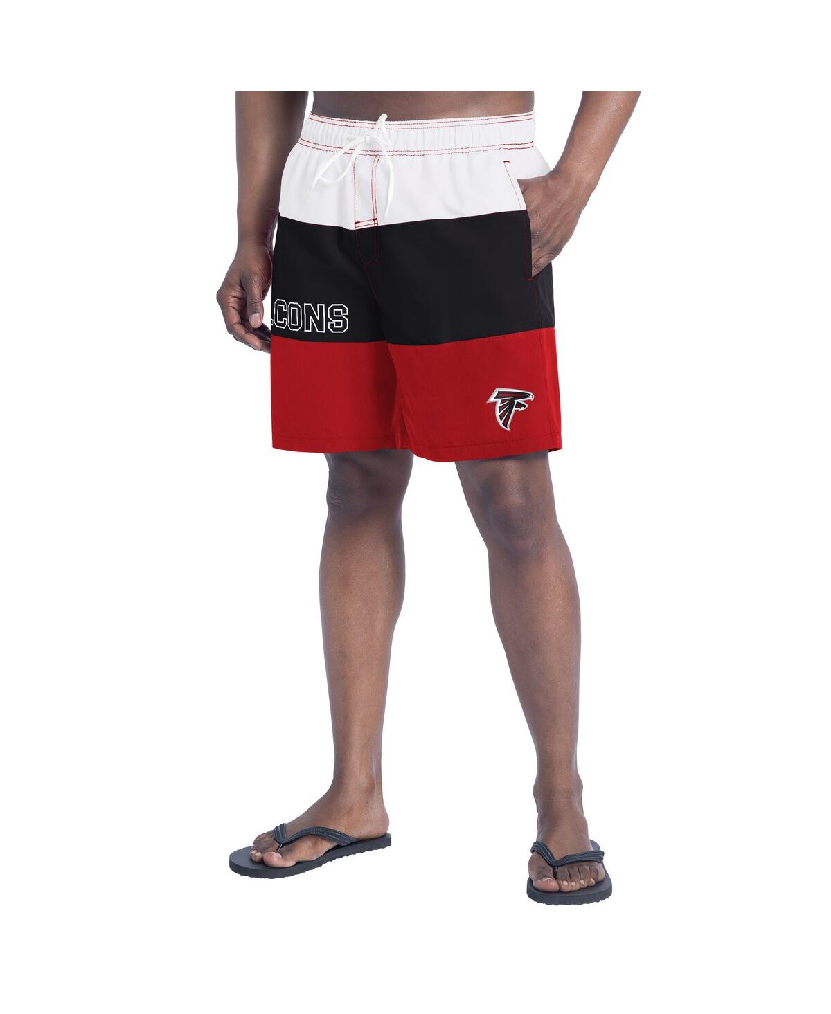 Men's Red/Black Atlanta Falcons Sunrise Volley Swim Shorts - Red, Black