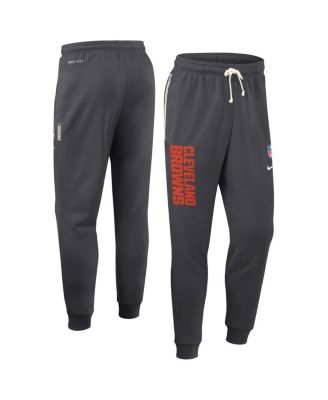Men's Anthracite Cleveland Browns Sideline Ground Game Performance Taper Pants