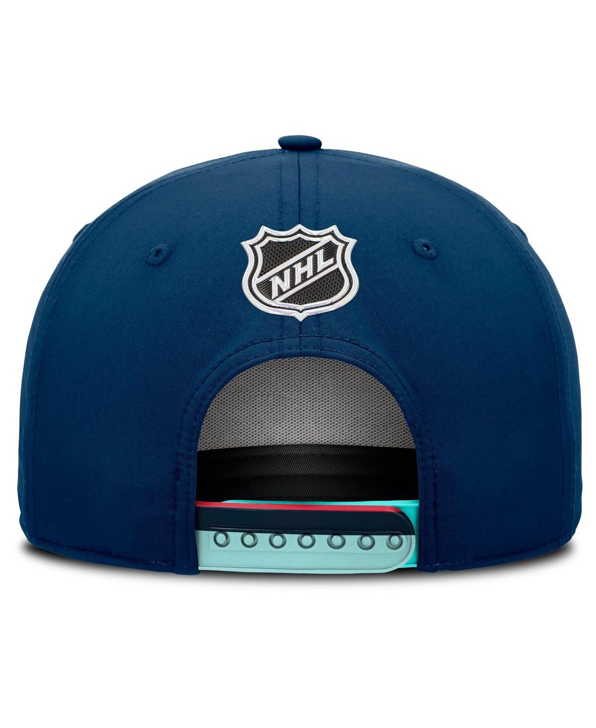 Fanatics Men's Navy Seattle Kraken 2025 Nhl Draft Authentic Pro On-stage Podium A-frame Adjustable Hat In Blue