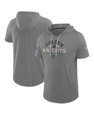 Fanatics - Men's Gray Vegas Golden Knights 2025 Stanley Cup Playoffs Authentic Pro Road Performance Short Sleeve Pullover Hoodie