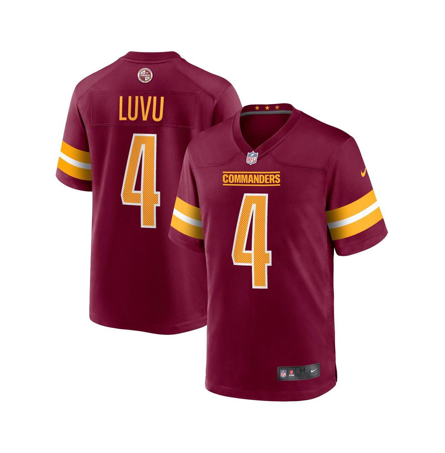Мужской топ Nike Frankie Luvu Burgundy Washington Commanders Game Jersey — фото 1