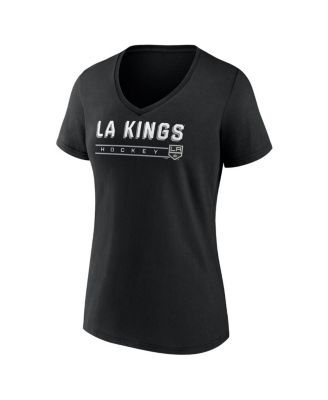 Women's Black Los Angeles Kings V-Neck T-Shirt