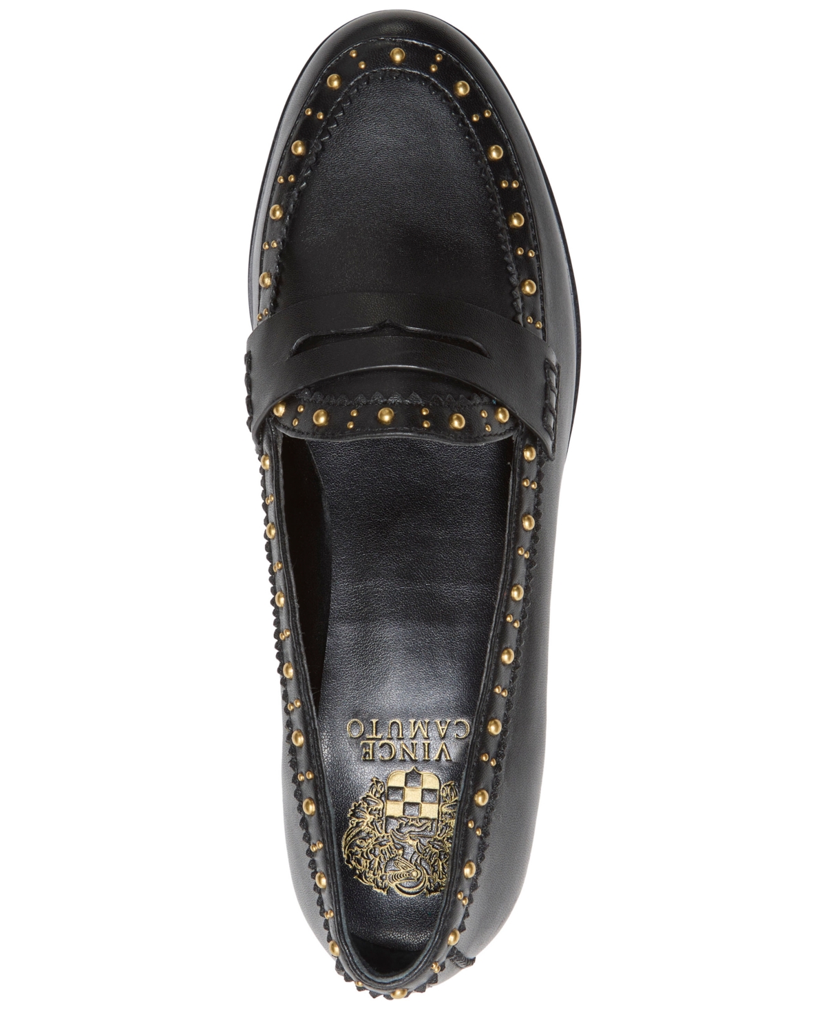 Vince Camuto Camdyn Studded Penny Loafer In Black