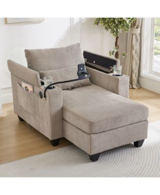 Convertible Sleeper Sofa with USB & Storage