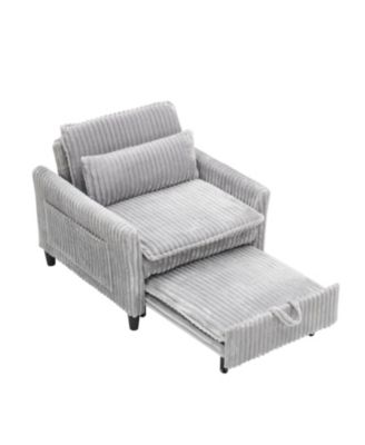 Grey Small Space Sofa Bed with Pillow