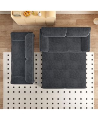 66" Queen Pull Out Sofa Bed 3-in-1 Convertible Sleeper Sofa