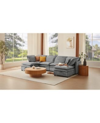 U-Shaped Modular Sofa Bed with Storage