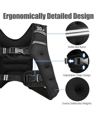 Training Weight Vest Workout Equipment with Adjustable Buckles and Mesh Bag