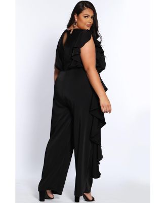 Women's Crepe Ruffle Jumpsuit
