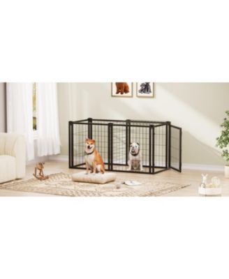 47" Dog Crate Kennel Playpen - Small/Medium Dogs Black