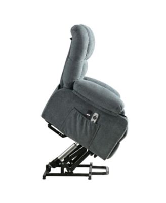 Electric Massage Lift Chair w/ Heat & USB - BLUE