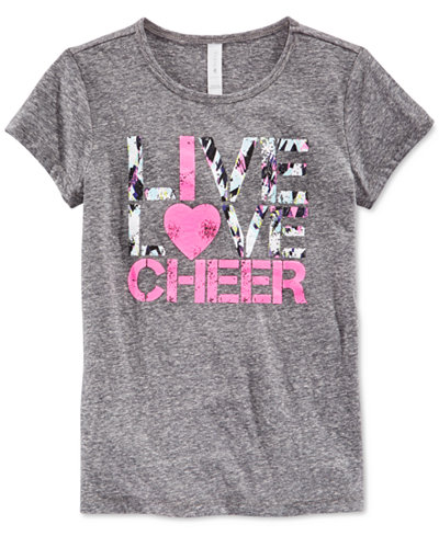 Ideology Live Love Cheer T-Shirt, Big Girls (7-16), Only at Macy's