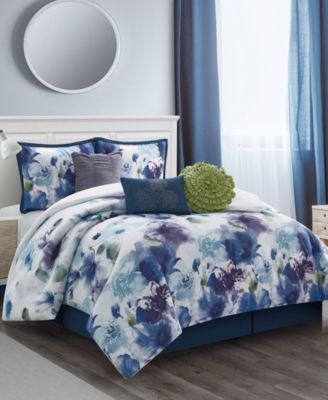 Elissa Floral 7-Pc. Comforter Set, California King