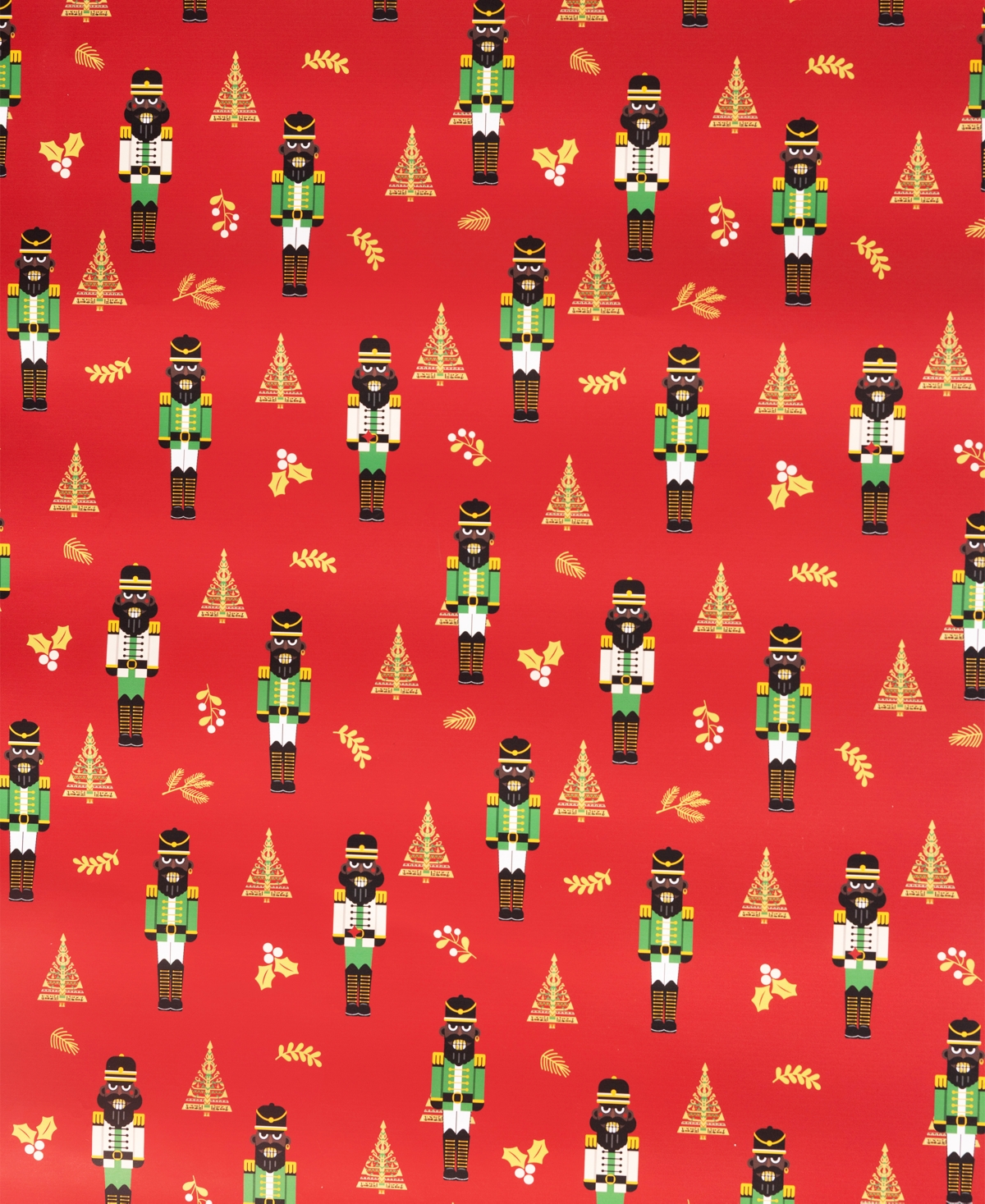 Black Paper Party Nutcracker Gift Wrap In Multi