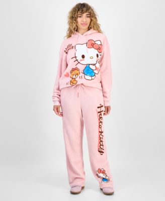 Juniors' Hello Kitty Plush Fleece Graphic Hoodie