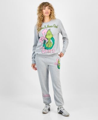 Juniors' The Grinch Holiday Graphic Crewneck Sweatshirt