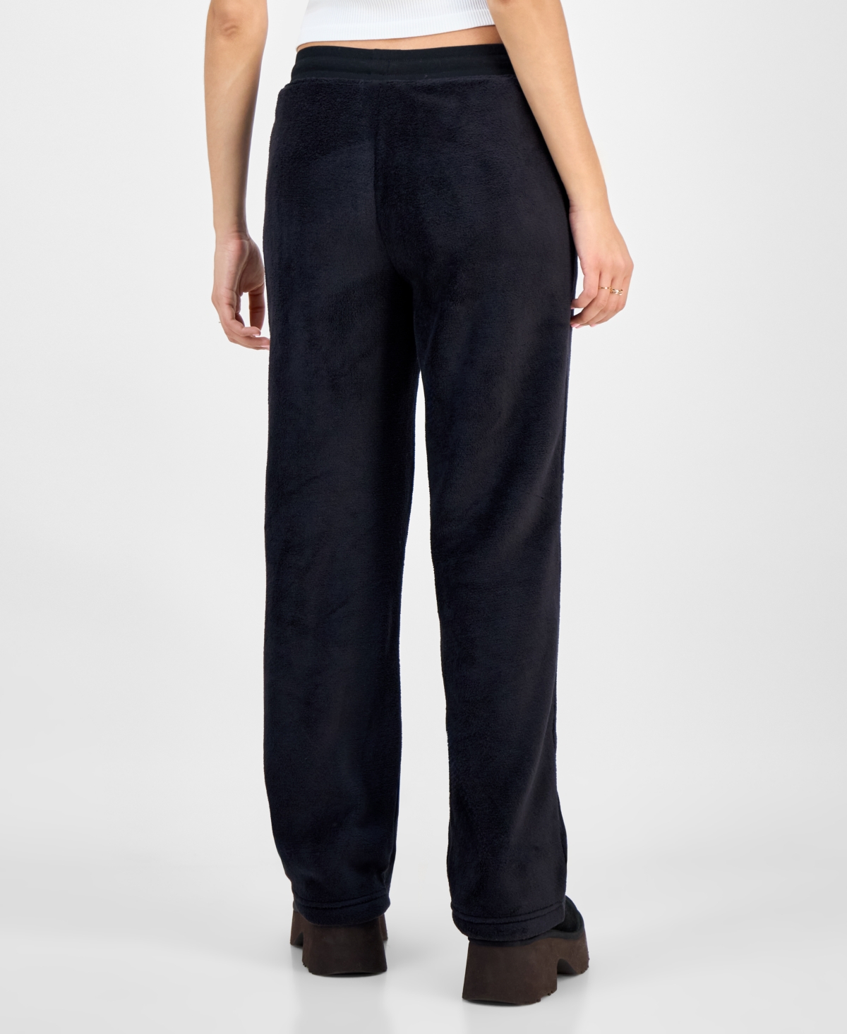 Hybrid Juniors' Kuromi Drawstring Plush Joggers