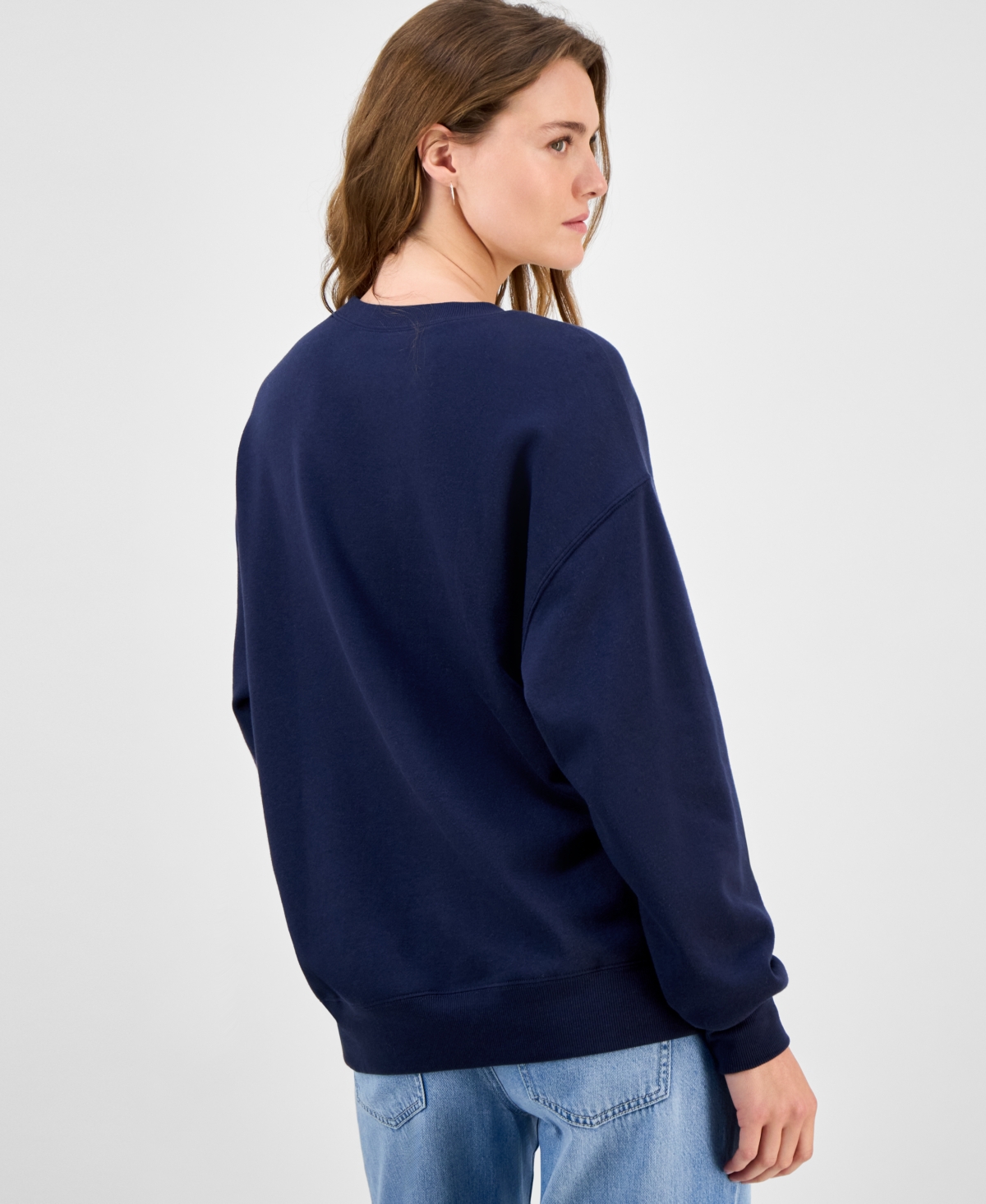Rebellious One Juniors' London-graphic Sweatshirt In Blue