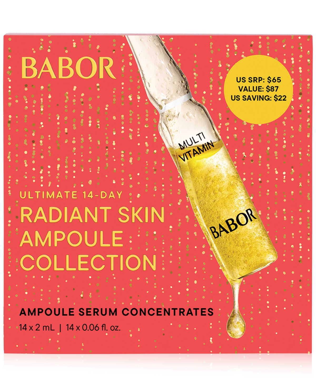 Babor 14-pc. Ultimate Radiant Skin Ampoule Set In Red