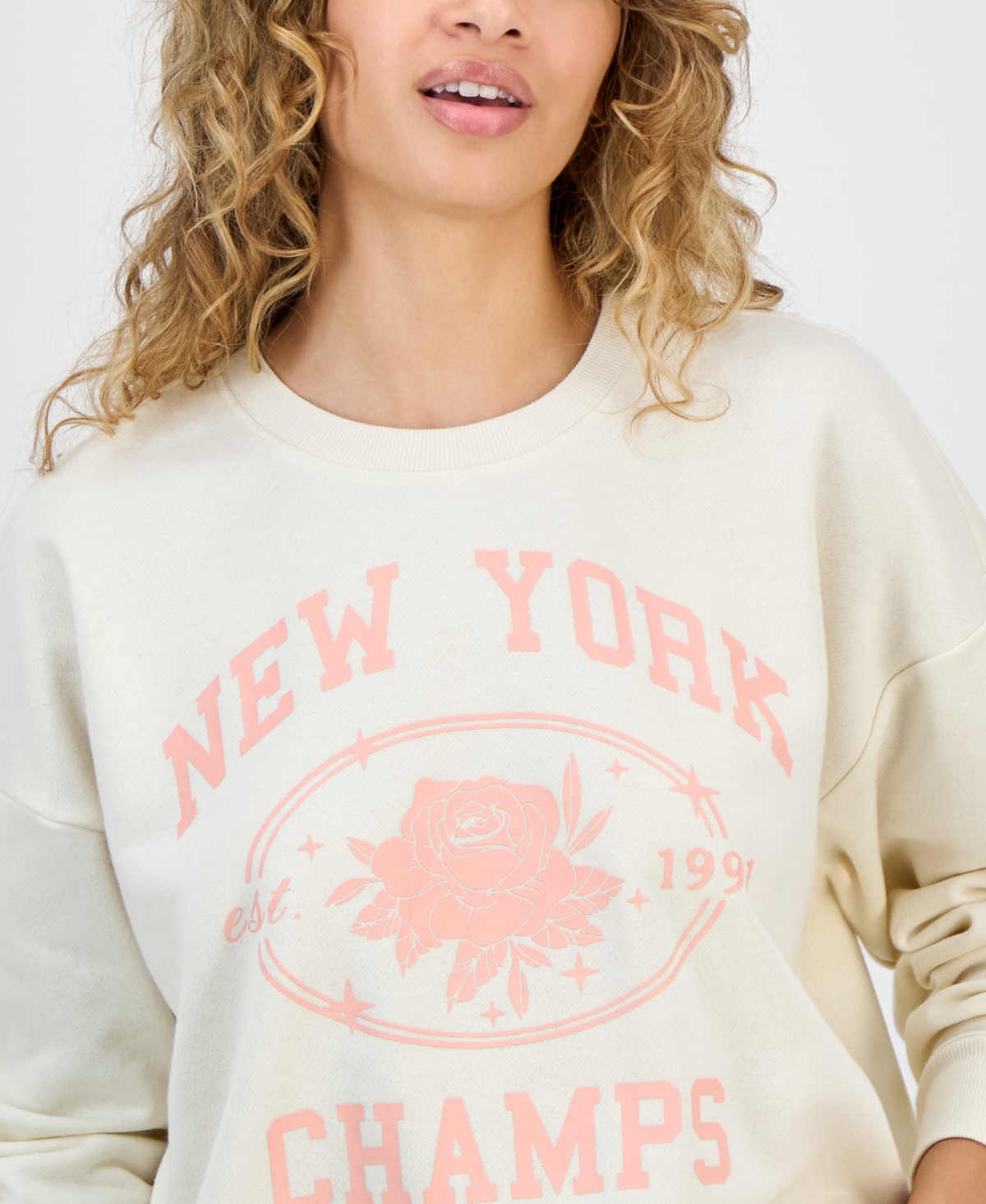 Self Esteem Juniors' New York Graphic Sweatshirt In Neutral